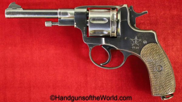 Russian, 1895, Nagant, Revolver, 7.62mm, Dated, 1941, Russia, USSR, Soviet, Soviet Union, WWII, WW2, Handgun, C&R, Collectible, 7.62, Non-Rework, Non Rework