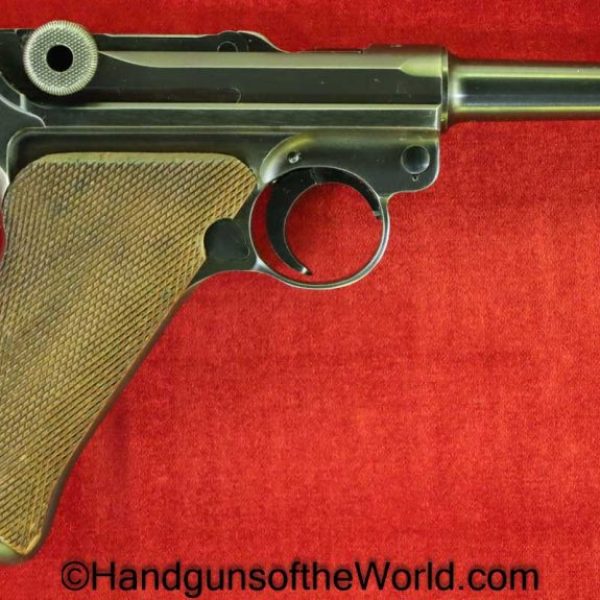 Luger, P.08, Mauser Banner, 1939, 9mm, Police, Eagle L, 2 Matching Magazines, 2 Matching Mags, German, Germany, WWII, WW2, Handgun, Pistol, C&R, Collectible