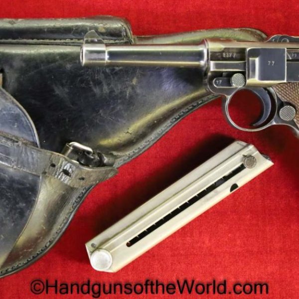 Luger, P.08, S/42, 1937, 9mm, German, WWII,  with Holster, with Spare Magazine, Germany, WW2, P08, P 08, P-08, Handgun, Pistol, C&R, Collectible
