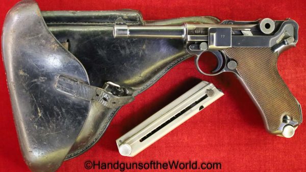 Luger, P.08, S/42, 1937, 9mm, German, WWII, with Holster, with Spare Magazine, Germany, WW2, P08, P 08, P-08, Handgun, Pistol, C&R, Collectible