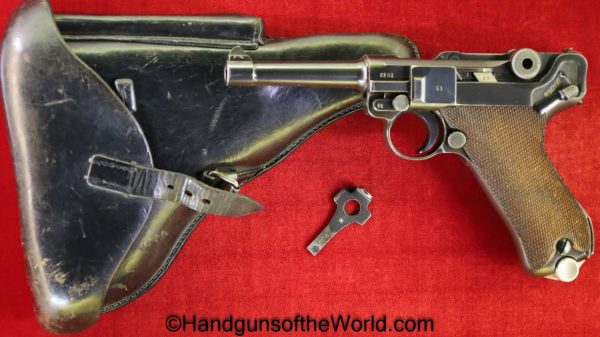 Luger, P.08, 42, 1939, 9mm, German, WWII, with Holster, with Tool, Germany, WW2, Handgun, Pistol, C&R, Collectible, P08, P 08, P-08, Mauser, 42-1939
