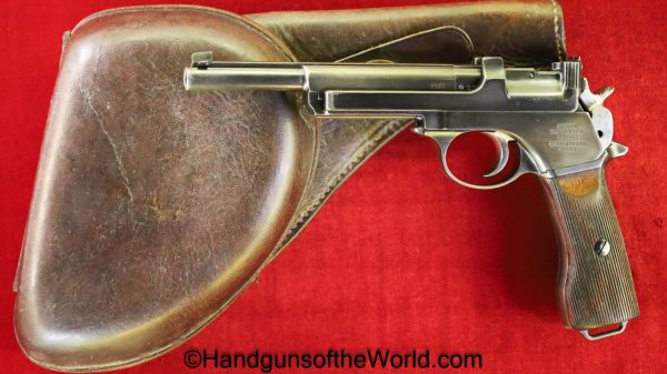 Steyr Mannlicher, 1905, 7.63mm, Argentine Contract, Crest Intact, with Holster, Steyr, Mannlicher, Model, Argentine, Crest, with Crest, Handgun, Pistol, C&R