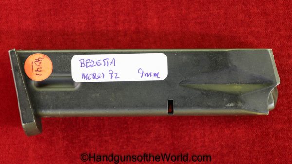 Beretta, Model 92, 9mm, Magazine-Clip, Mag, Magazine, Clip, Original, Collectible, 92, M92, 92F, F, Handgun, Pistol, American, Americana, America