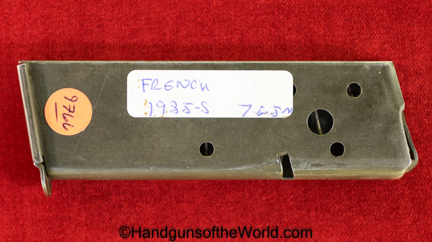French, 1935-S, 7.65mm, Magazine-Clip, Mag, Magazine, Clip, Original, Collectible, 1935, S, -S, 1935S, France, 7.65, 32, .32, L, Long, Longue
