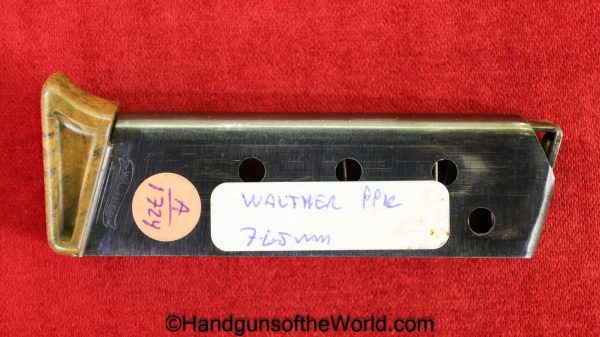 Walther, PPk, 7.65mm, Magazine, Clip, Finger Extension, Base, Original, Collectible, Brown, Handgun, Pistol, German, Germany, WWII, WW2, 32, .32, 7.65, acp