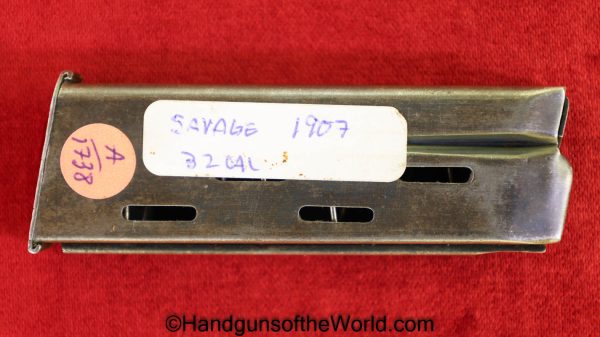 Savage, 1907, 1917, .32, Magazine, Clip, Mag, Original, Collectible, Handgun, Pistol, Americana, American, America, USA, 32, 7.65, acp, auto, 7.65mm