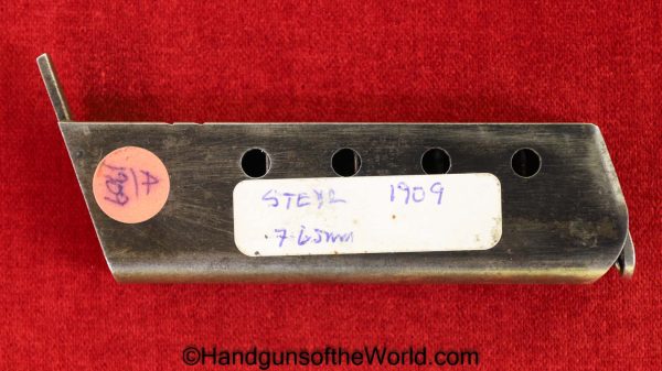 Steyr, 1908, 7.65mm, Magazine-Clip, 1908/34, Magazine, Mag, Clip, Original, Collectible, Handgun, Pistol, 32, .32, acp, auto, 7.65, Vintage, Old, Real