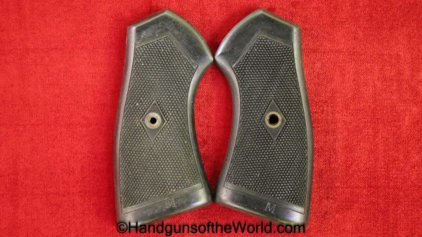 Webley, Mark VI, Revolver, Grips, Service, Revolver, Black, Bakelite, Original, Collectible, English, British, Mark 6, Old, Real, Vintage, Britain