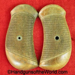 Webley, Mark I, Revolver, Grips, Checkered walnut, Walnut, Wood, Wooden, Original, Collectible, Mark 1, British, Mk1, MkI, Mk 1, Mk I, Mk.1, Mk.I, Mk. 1, Mk. I