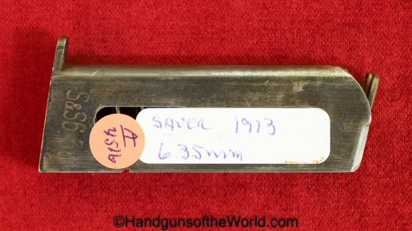 Sauer, 1913, 6.35mm, Magazine, Clip, Mag, Original, Collectible, German, Germany, Handgun, Pistol, VP, Vest Pocket, 1919, 6.35, 25, .25, acp, auto