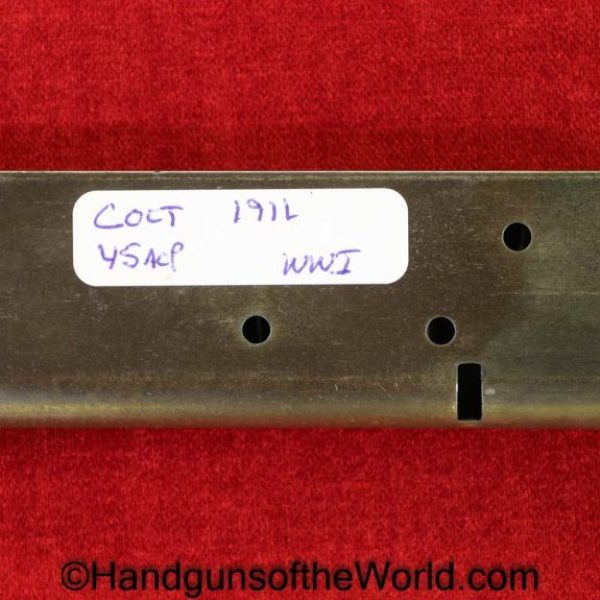 Colt, 1911, .45acp, WWI, Era, Magazine-Clip, with Lanyard Loop, WW1, 45, .45, acp, auto, Magazine, Mag, Clip, Lanyard Loop, Americana, American, America