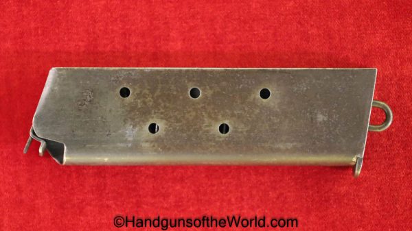 Colt, 1911, .45acp, WWI, Era, Magazine-Clip, with Lanyard Loop, WW1, 45, .45, acp, auto, Magazine, Mag, Clip, Lanyard Loop, Americana, American, America