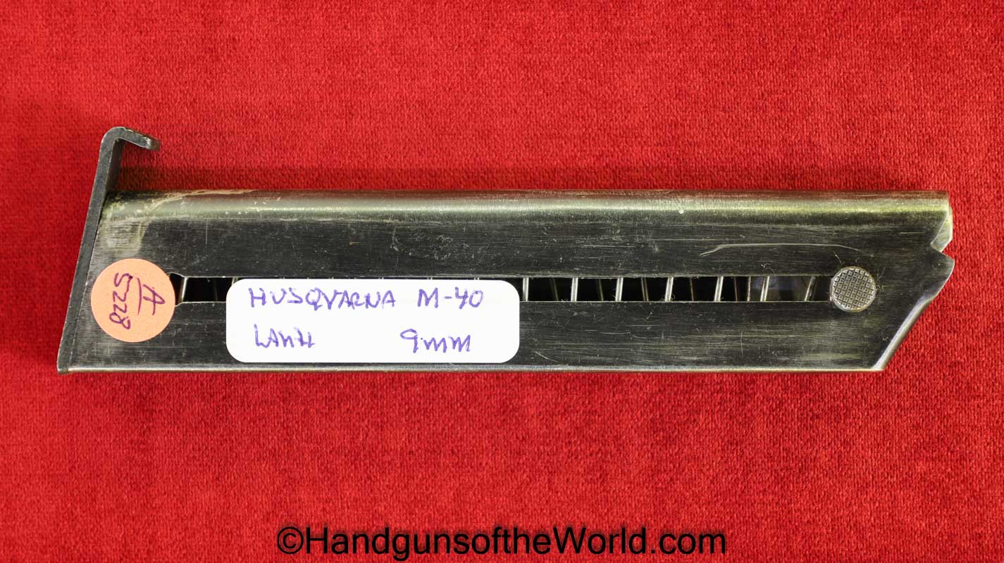 Lahti, M-40, 9mm, Magazine, Clip, Mag, Original, Collectible, M40, M.40, M 40, Sweden, Swedish, Handgun, Pistol, Hand gun, Vintage, Old, Real