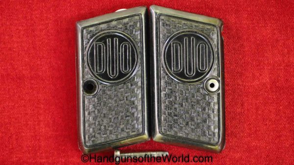 CZ, Duo, Grips, Black, Bakelite, with Screw, Original, Collectible, Czech, Czechoslovakia, German, Germany, WWII, WW2, Era, Handgun, Pistol, VP, Vest Pocket