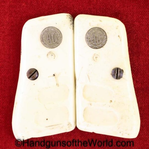 Armi Galesi, Model 503, Grips, Off white, plastic, Models, 503, 505, 506, 25, Galesi, .25, Handgun, Pistol, Original, Collectible, Grip, Pair, Set, .25, 6.35