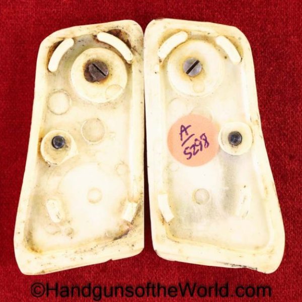 Armi Galesi, Model 503, Grips, Off white, plastic, Models, 503, 505, 506, 25, Galesi, .25, Handgun, Pistol, Original, Collectible, Grip, Pair, Set, .25, 6.35