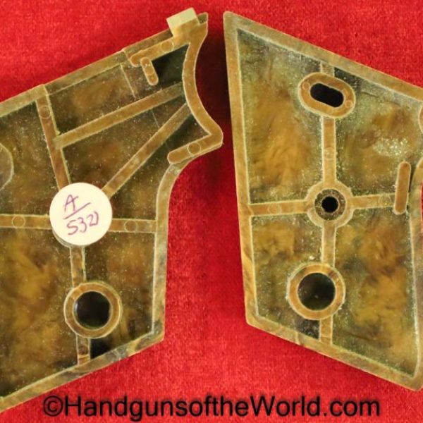 Rohm, RG26, Grips, Checkered, Brown, plastic, Original, Collectible, W, West, German, Germany, Handgun, Revolver, RG, 26, RG-26, RG 26, RG.26, Pistol