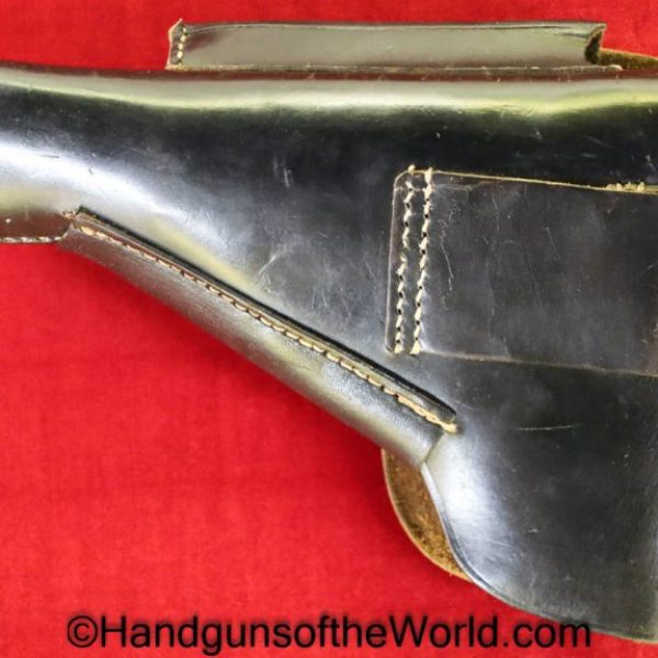 Browning, FN, High Power, Holster, WWII, Black, leather, breakaway, WW2, era, Original, Collectible, Handgun, Pistol, German, Germany, BHP, Hi Power
