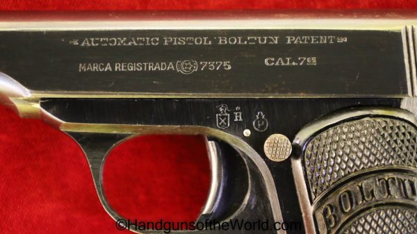 Boltun, Pocket, 7.65mm, Geco, Retailer Marked, German, Germany, Handgun, Pistol, C&R, Collectible, Spain, Spanish, 32, .32, acp, auto, 7.65, Hand gun