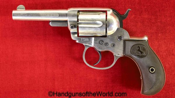 Colt, 1877, Lightning, .38, Sheriffs Model, Superb, Model, 38, with Letter, Lettered, Handgun, Revolver, Antique, Non FFL, Non-FFL, 1883, Factory Nickel