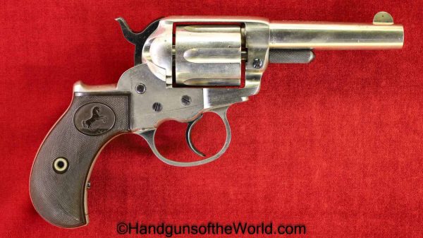 Colt, 1877, Lightning, .38, Sheriffs Model, Superb, Model, 38, with Letter, Lettered, Handgun, Revolver, Antique, Non FFL, Non-FFL, 1883, Factory Nickel