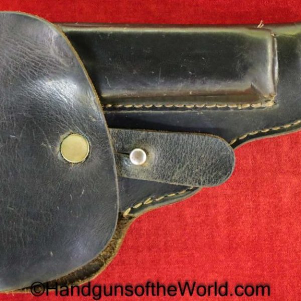 CZ-27, Holster, Unmarked, black, leather, Original, Collectible, CZ, 27, CZ27, CZ 27, German, Germany, WWII, WW2, Handgun, Pistol, Hand gun, Vintage, Old