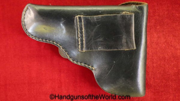 CZ-27, Holster, Unmarked, black, leather, Original, Collectible, CZ, 27, CZ27, CZ 27, German, Germany, WWII, WW2, Handgun, Pistol, Hand gun, Vintage, Old