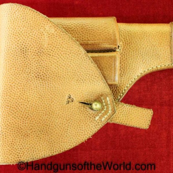 Husqvarna, 1907, Holster, Tan, leather, Pebble grain, Pebblegrain, Original, Collectible, Swedish, Sweden, Model, 1903, FN, Browning, 1939, Crowns