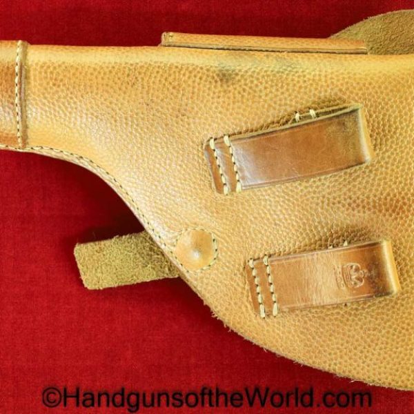 Husqvarna, 1907, Holster, Tan, leather, Pebble grain, Pebblegrain, Original, Collectible, Swedish, Sweden, Model, 1903, FN, Browning, 1939, Crowns
