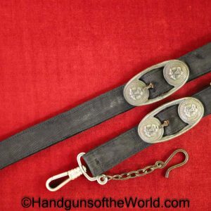 German, WWII, Naval, Dagger Hanger, Dagger, Hanger, Black, cloth, bands, felt backing, later, Zinc, fittings, Original, Collectible, Germany, Kriegsmarine
