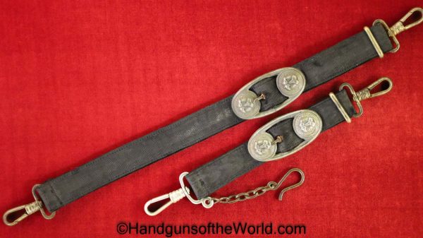 German, WWII, Naval, Dagger Hanger, Dagger, Hanger, Black, cloth, bands, felt backing, later, Zinc, fittings, Original, Collectible, Germany, Kriegsmarine