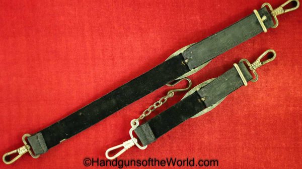 German, WWII, Naval, Dagger Hanger, Dagger, Hanger, Black, cloth, bands, felt backing, later, Zinc, fittings, Original, Collectible, Germany, Kriegsmarine