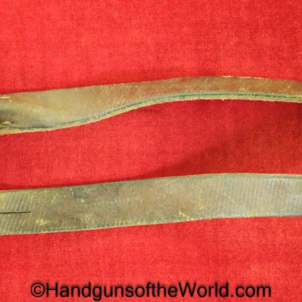 Japanese, 1904, Papa, Nambu, Holster, Shoulder Strap, Unmarked, brown, leather, brass fittings, Brass, Original, Collectible, Japan, Handgun, Pistol