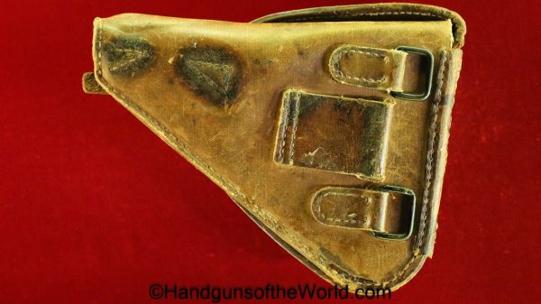 Nambu, Type 14, Holster, Late War, Rubberized, canvas, WWII, WW2, Type, 14 Japan, Japanese, Handgun, Pistol, Original, Collectible, Hand gun