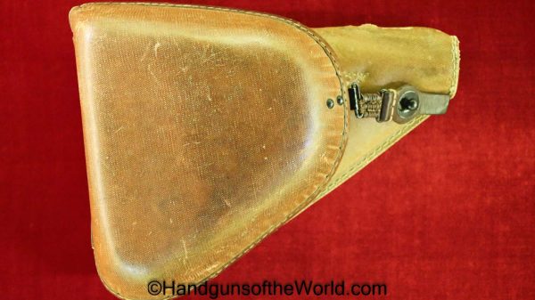 Nambu, Type 14, Holster, Late War, rubberized canvas, Japanese, Canvas, Rubberized, Original, Collectible, Japan, WWII, WW2, Type, 14, Handgun, Pistol