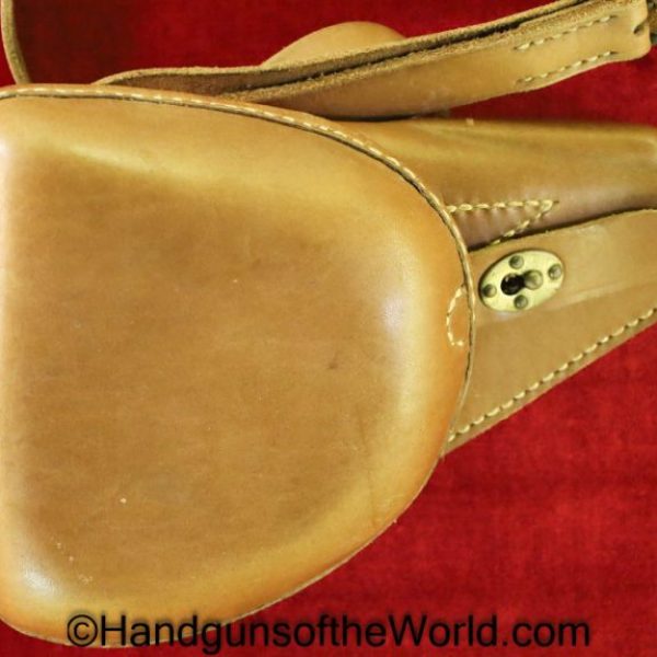 Nambu, Baby, Holster, brown, leather, clamshell, pattern, with shoulder strap, with lanyard, Repro, Reproduction, Japan, Japanese, Handgun, Pistol