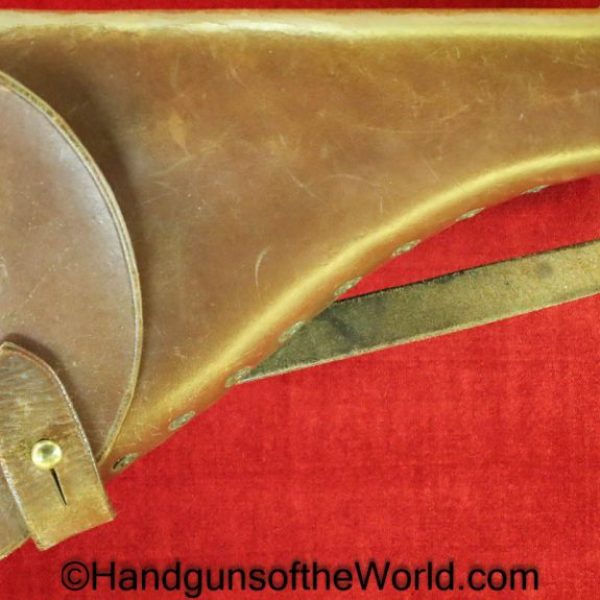 Webley, Mark VI, Revolver, Holster, Naval, Navy, Mark 6, British, Original, Collectible, Brown, leather, with copper rivets, English, 1936, WWII, WW2, Royal