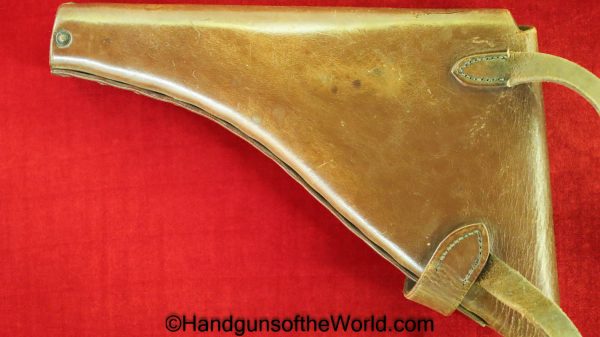 Webley, Mark VI, Revolver, Holster, Naval, Navy, Mark 6, British, Original, Collectible, Brown, leather, with copper rivets, English, 1936, WWII, WW2, Royal
