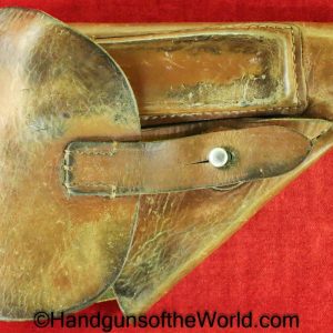 Walther, PPk, Holster, WWII, Era, Unmarked, brown, leather, breakaway, Original, Collectible, German, Germany, Handgun, Pistol, WW2, Break away