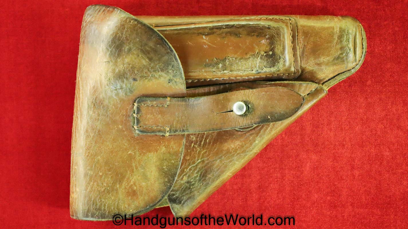 Walther, PPk, Holster, WWII, Era, Unmarked, brown, leather, breakaway, Original, Collectible, German, Germany, Handgun, Pistol, WW2, Break away