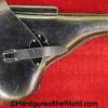 Walther, P-38, Holster, Dated, 1943, Black, leather, hardshell, German, WWII, JOA-1943-WaA706, joa, Germany, WW2, Original, Collectible, P38, P 38, P.38