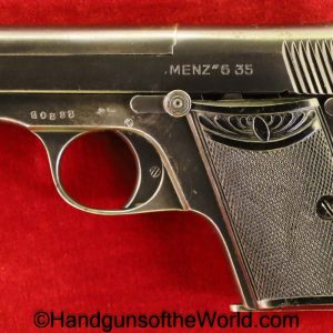 Menz, Menta, 6.35mm, RBD Erfurt, Railway, Marked, RBD, German, Germany, Handgun, Pistol, C&R, Collectible, VP, Vest Pocket, Erfurt, 25, .25, acp, 6.35, auto