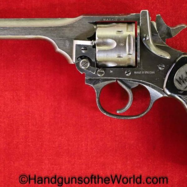 Webley & Scott, Mark IV, .38 S&W, War Finish, Outstanding, WWII, WW2, Handgun, Revolver, C&R, Collectible, Webley, 38, .38, S&W, British, English, Mark 4