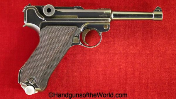 Luger, DWM, 1933 KL, 9mm, Police, 2 Matching Magazines, KL, 1933, German, Germany, Handgun, Pistol, C&R, Collectible, 2 Matching Mags, 2 Matching Clips