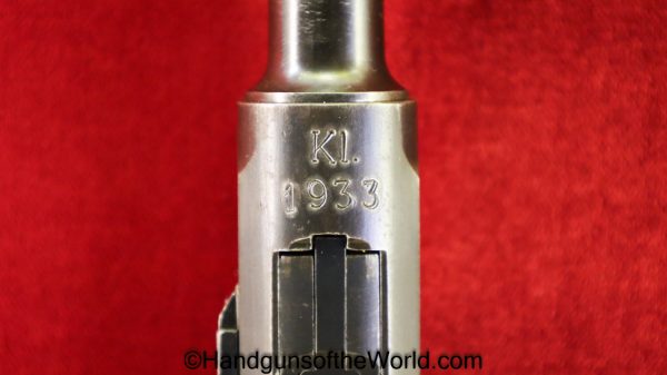 Luger, DWM, 1933 KL, 9mm, Police, 2 Matching Magazines, KL, 1933, German, Germany, Handgun, Pistol, C&R, Collectible, 2 Matching Mags, 2 Matching Clips