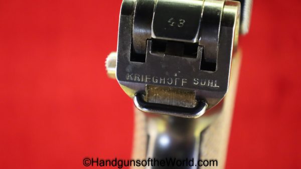 Luger, DWM, 1921, .30, Krieghoff Suhl, Rear Frame Marked, Krieghoff, Handgun, Pistol, C&R, Collectible, German, Germany, Krieghoff, Rear Frame, 7.65, 30