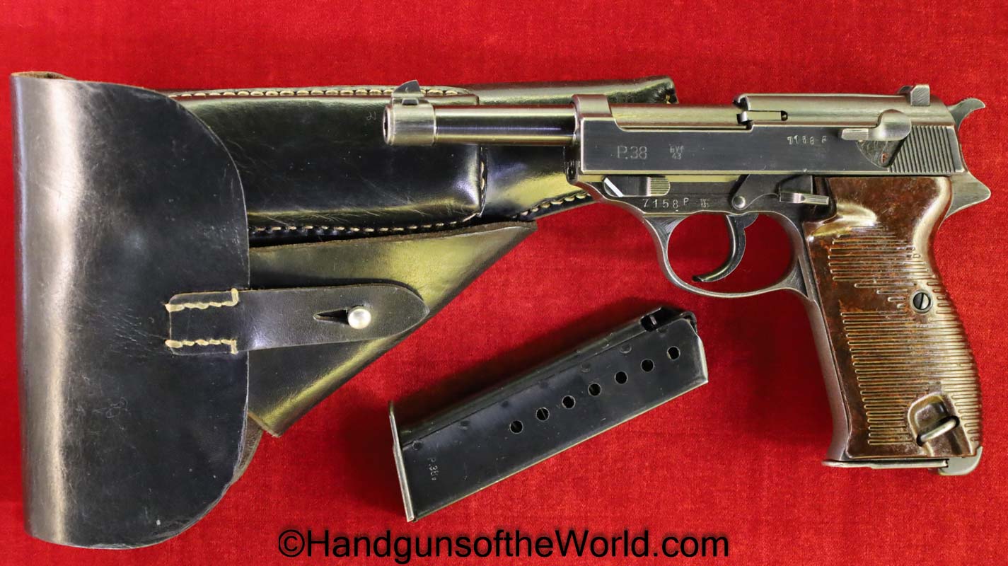Mauser, P-38, BYF 43, 9mm, German, WWII, Full Rig, Outstanding, Germany, Walther, Handgun, Pistol, C&R, Collectible, 43, 1943, byf, P38, P.38, P 38
