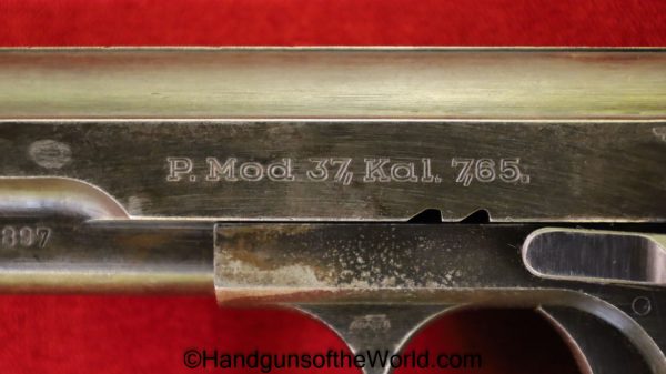 Femaru, P.Mod 37, 7.65mm, JHV 43, German, WWII, Matching Magazine, Matching Mag, Handgun, Pistol, C&R, Collectible, jhv, 43, 1943, P, Mod, 37, P., 32, .32