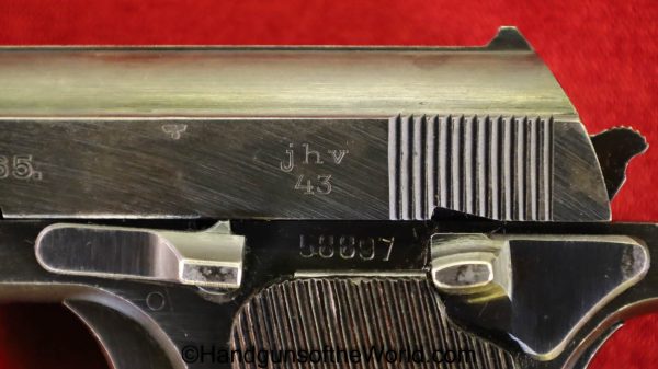 Femaru, P.Mod 37, 7.65mm, JHV 43, German, WWII, Matching Magazine, Matching Mag, Handgun, Pistol, C&R, Collectible, jhv, 43, 1943, P, Mod, 37, P., 32, .32