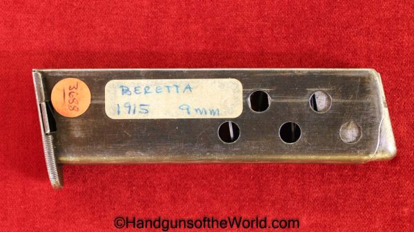 Beretta, 1915, 9mm, Magazine-Clip, Magazine, Mag, Clip, Italy, Italian, WWI, WW1, Handgun, Pistol, Collectible, Original, Model, Hand gun, Military